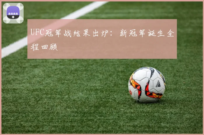UFC冠军战结果出炉：新冠军诞生全程回顾